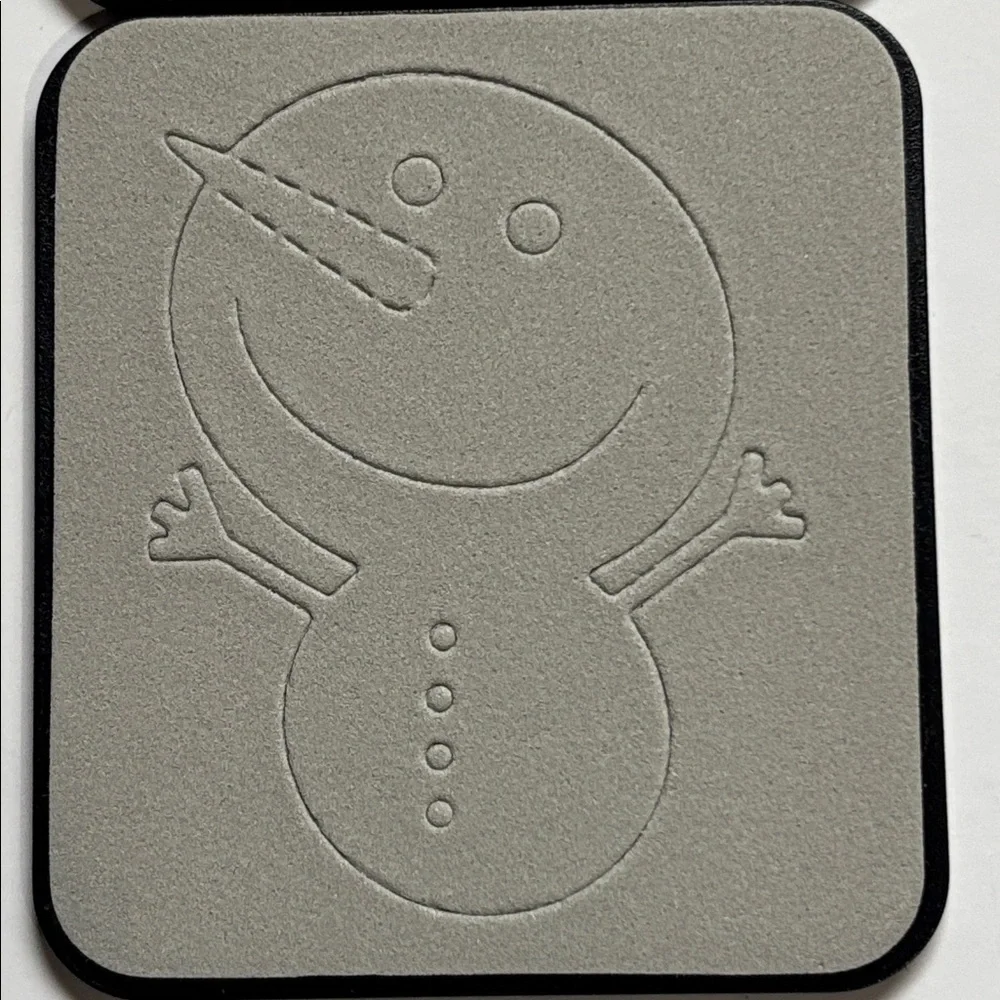 Sizzix Gold and Gray Snowman Embossing Set